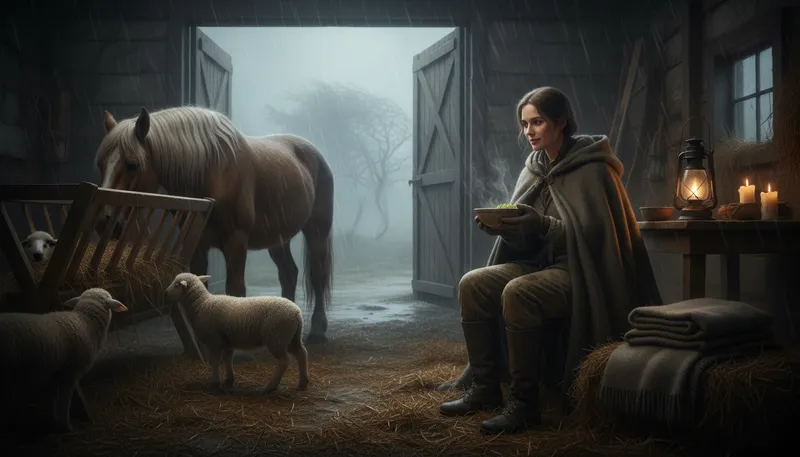 Illustration of at rack and manger: In a difficult or precarious situation.