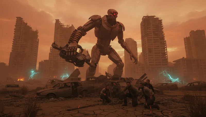Illustration of skynet: A fictional artificial intelligence system.