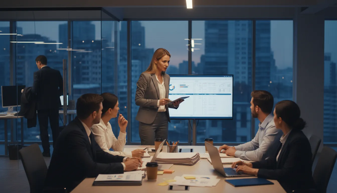 Illustration von take up the running: To take the lead or take charge of a situation.