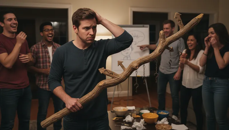 Illustration of clue stick: a metaphorical tool for gaining understanding.