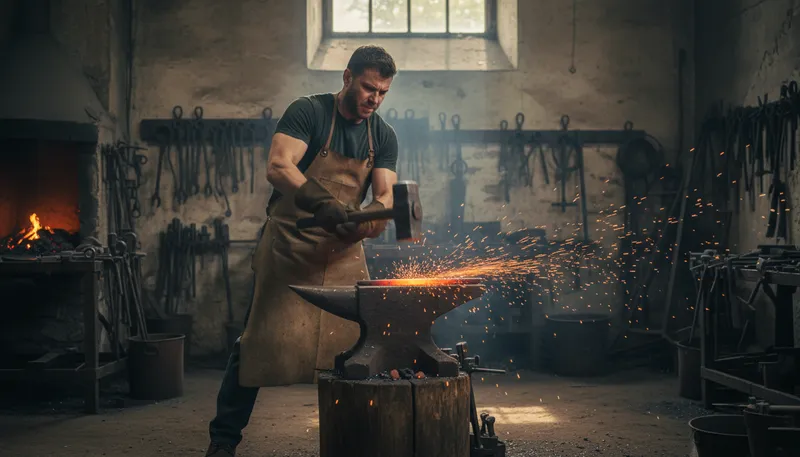 Illustration of clang: A loud, sharp sound of metal striking metal.
