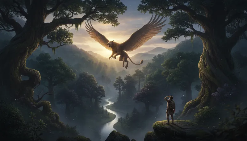 Illustration of mythic: Relating to myths; extraordinary or legendary.