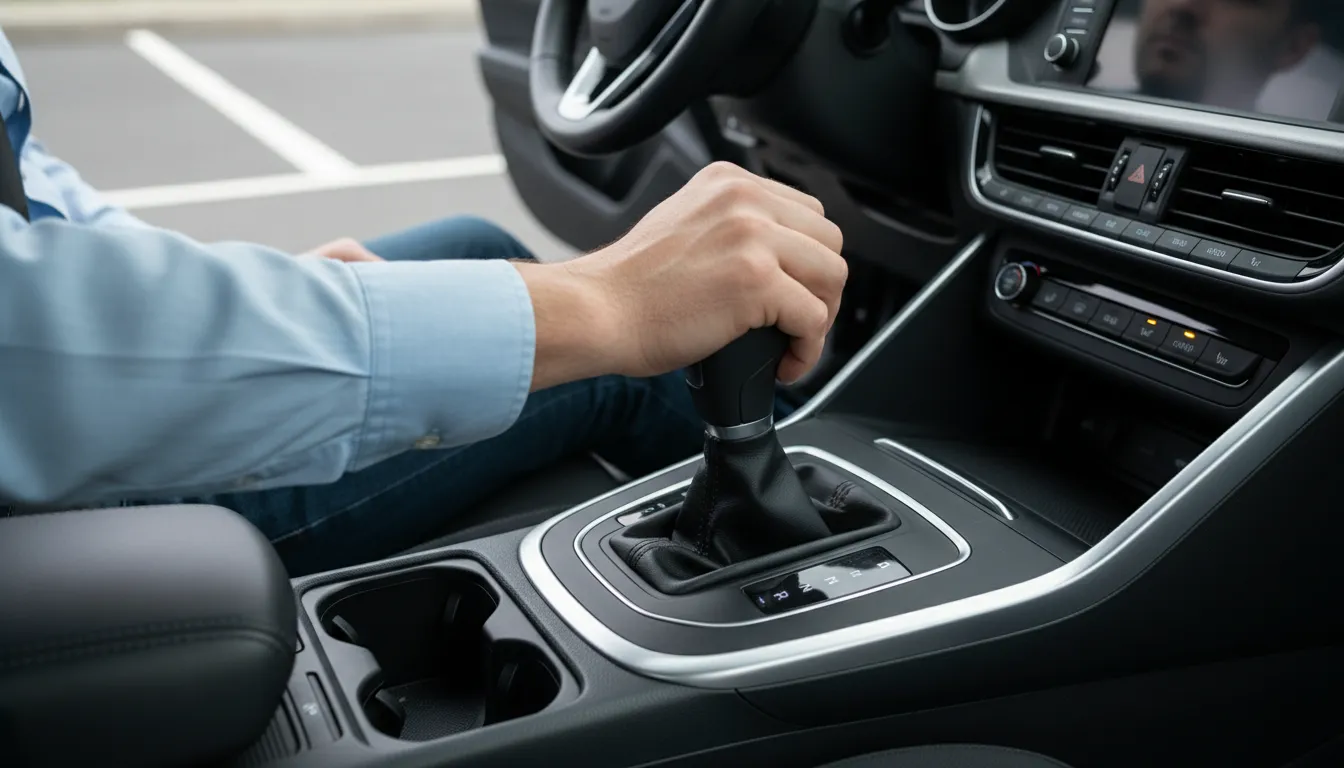 ภาพประกอบของ shifter: a lever used to change gears in a vehicle