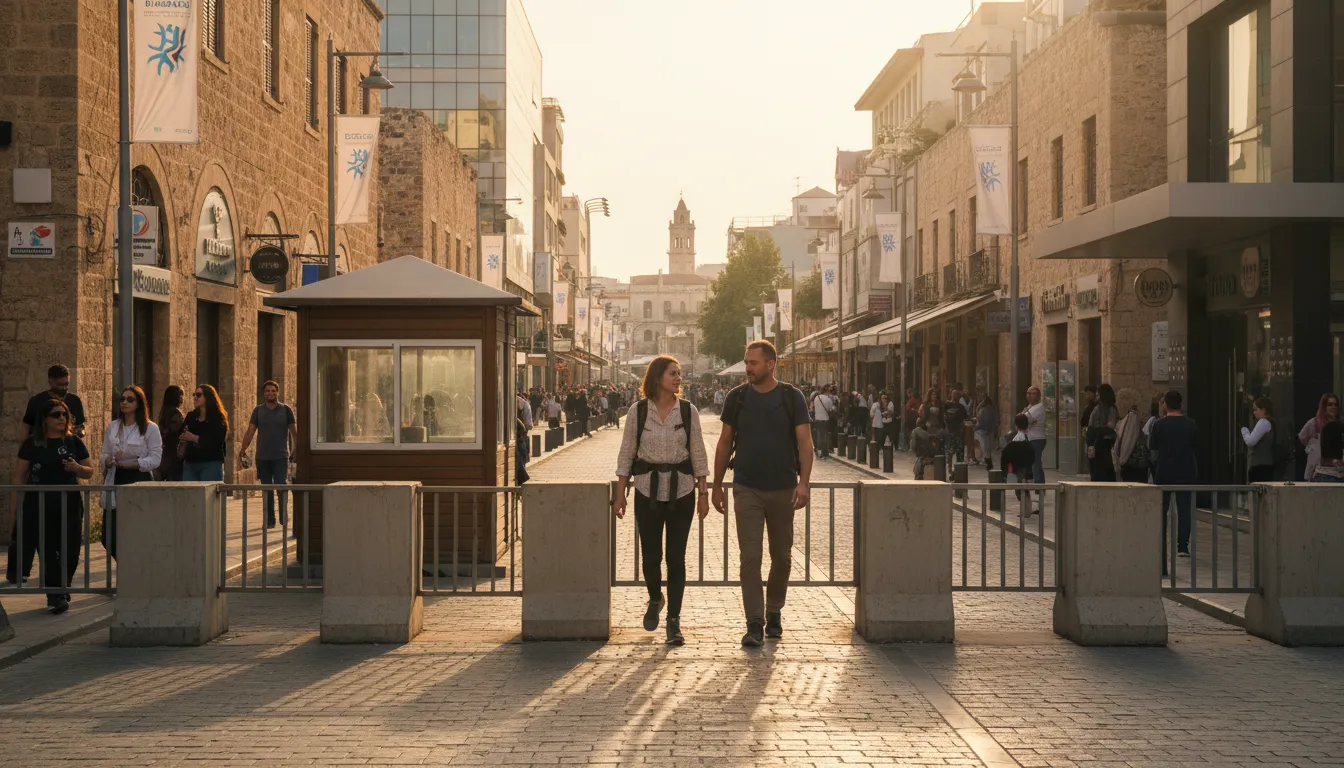 Hình minh họa cho Nicosia: The capital of Cyprus, divided by a border.