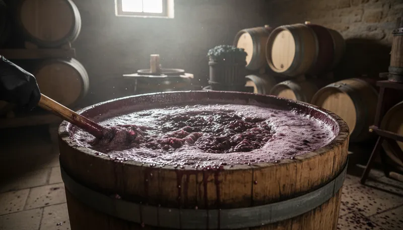 Illustration of fermentation: the process of converting sugar to alcohol