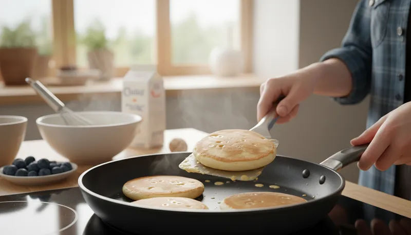 Illustration of flipper: a tool for turning food while cooking