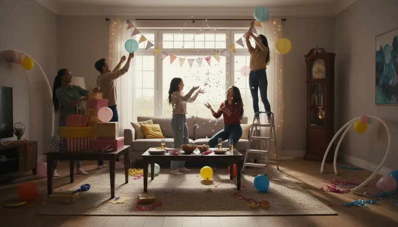Illustration of decorate: to make something look more attractive.