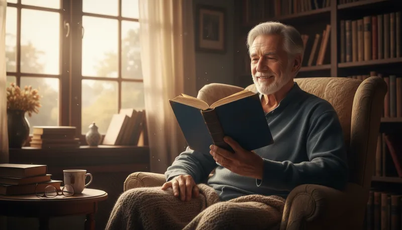 Illustration of from cover to cover: read an entire book completely