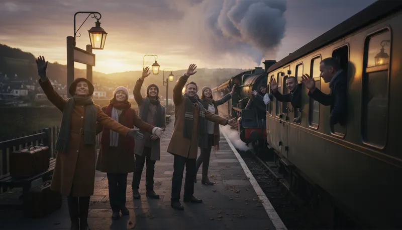 Illustration of farewell: An expression of good wishes at parting.