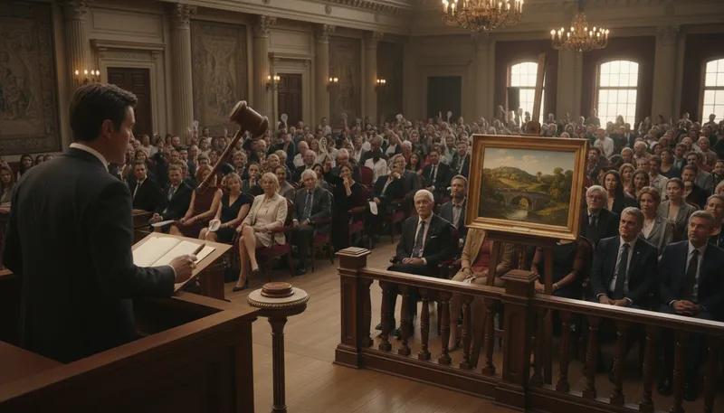 Illustration of bring to the hammer: to auction or sell something publicly