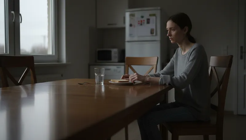 Illustration of anorexia: An eating disorder causing extreme weight loss.