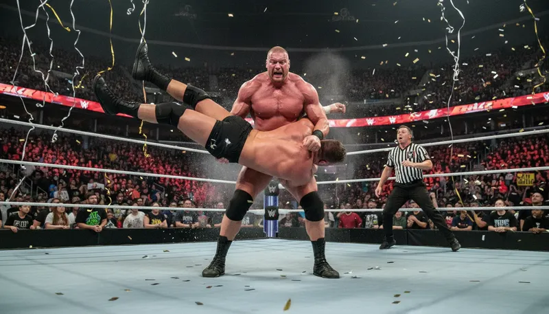 Illustration of lesnar: A surname often associated with a famous wrestler.