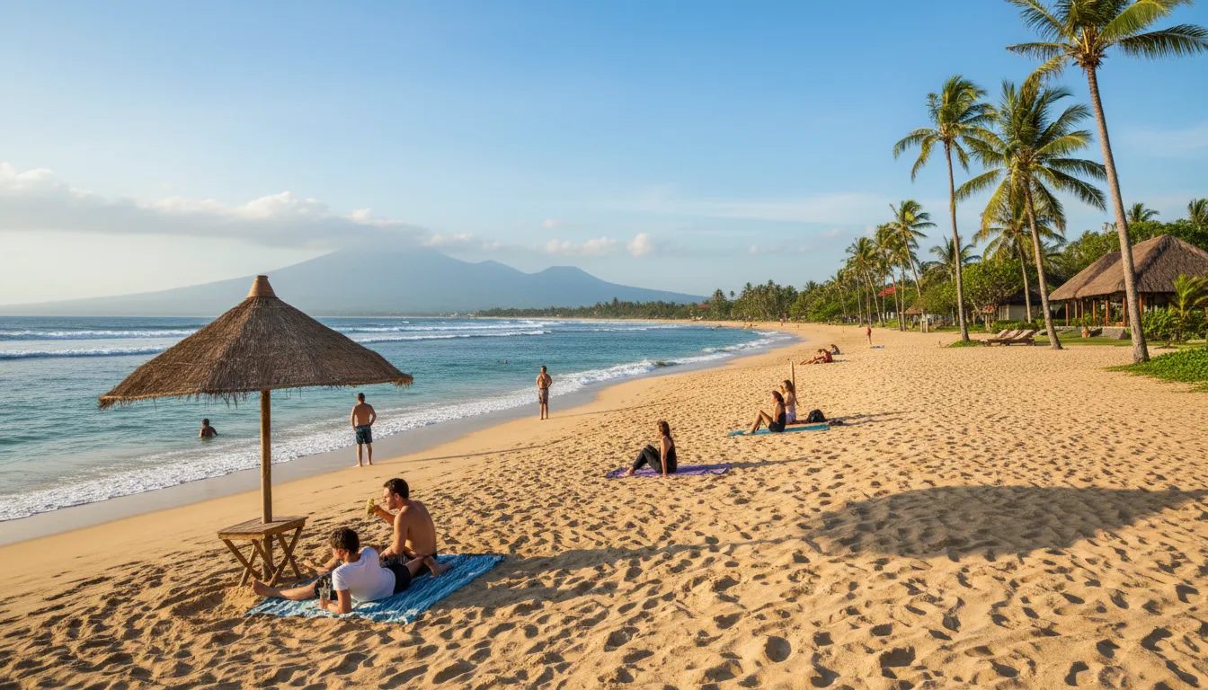 Иллюстрация Bali: An Indonesian island known for beaches and culture.