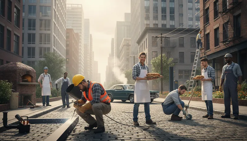 Illustration of workforce: the available pool of laborers in an area