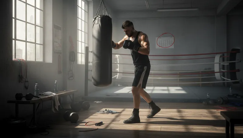 Illustration of fighter: A person who competes in physical combat sports.