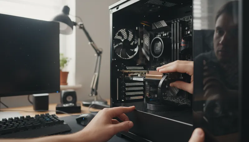 Illustration of pcie: A high-speed interface for connecting devices.