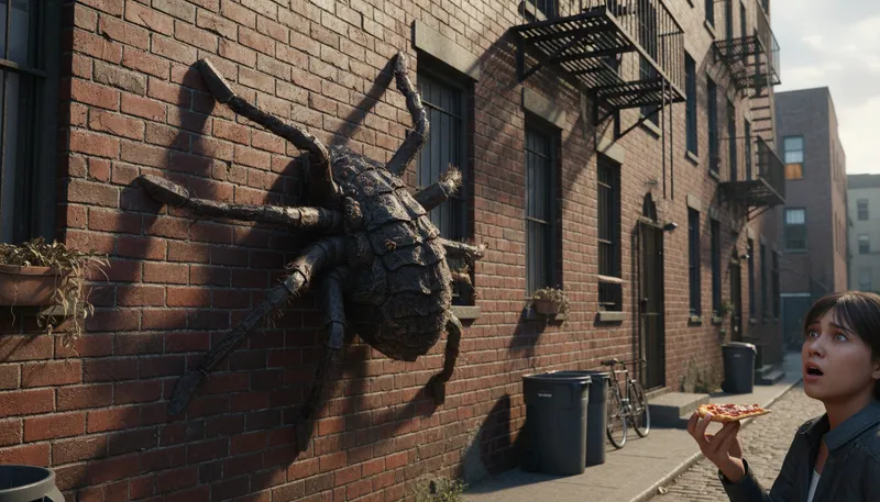 Illustration of spidey: related to spiders or spider-like behavior.