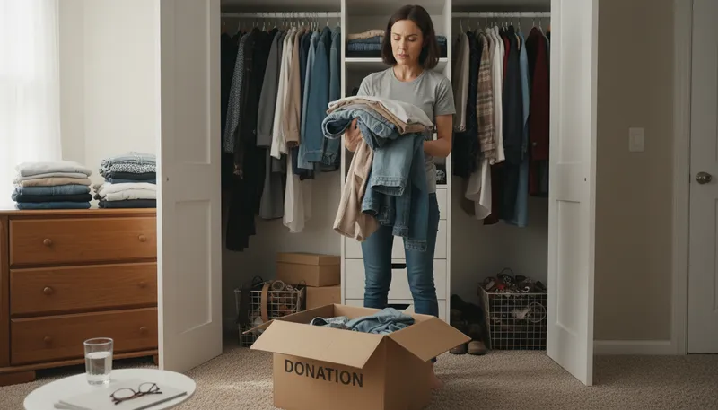 Illustration of purge: To remove unwanted items or thoughts.