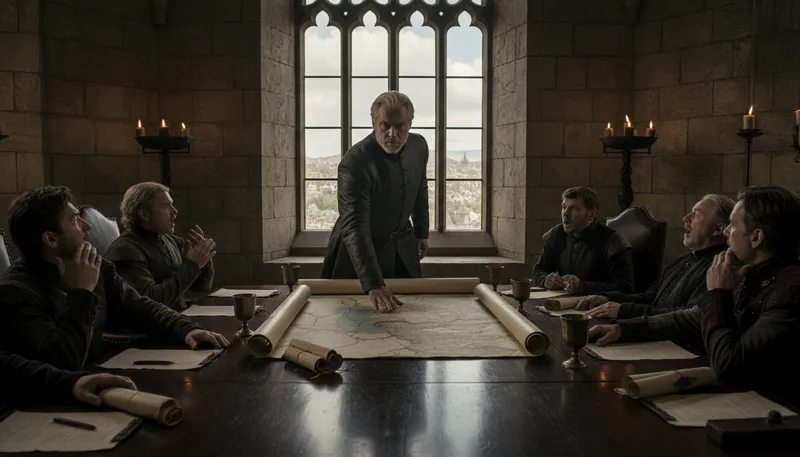 Illustration of tywin: A character known for strategic thinking.