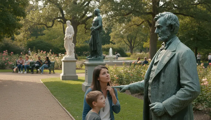 Illustration of statuary: Statues collectively or the art of making them.