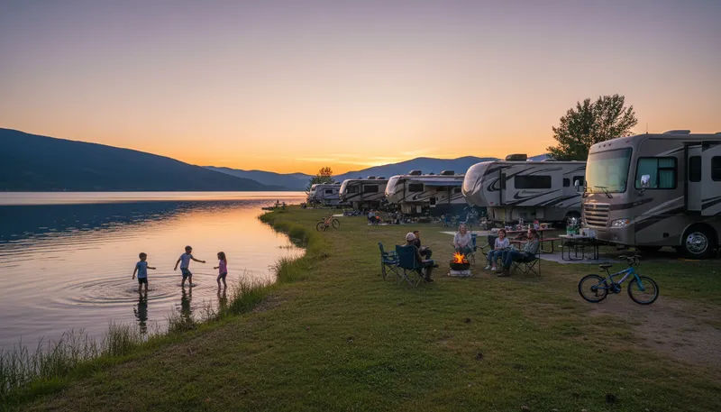 Illustration of rvs: Recreational vehicles used for travel and camping.