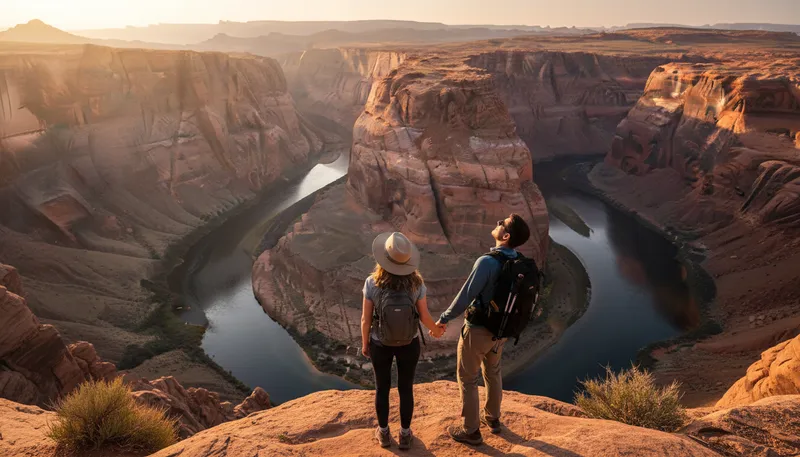 Illustration of canyon: A deep valley with steep sides, often carved by water.