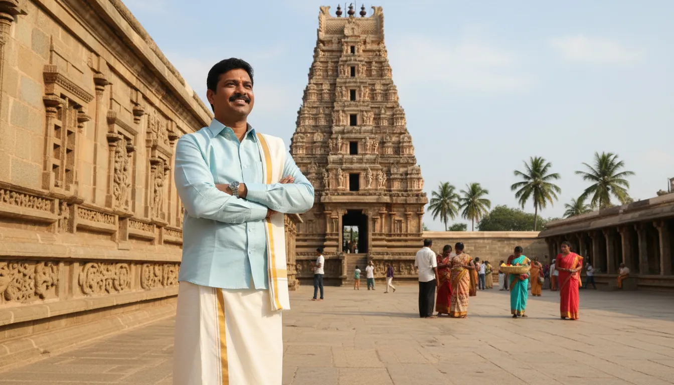 Tamil 的插圖：an ethnic group in South Asia