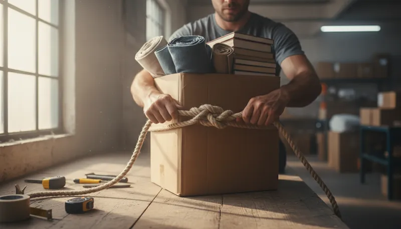 Illustration of knot: A fastening made by tying a rope.