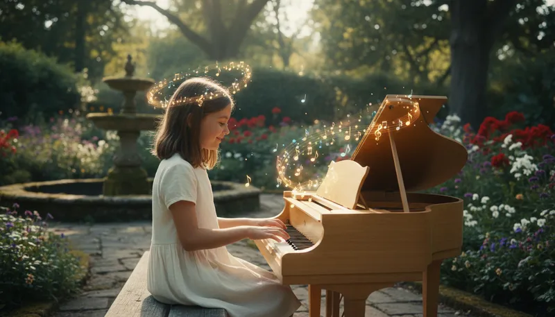 Illustration of piano: A musical instrument with keys that produce sound.