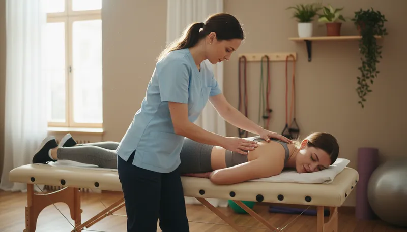 Illustration of osteopathic: Related to a system of medicine focusing on bones.