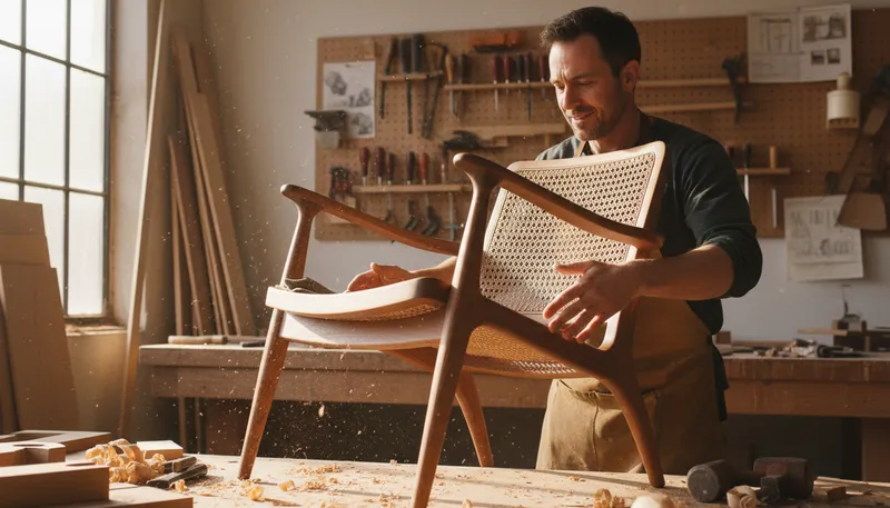 Illustration of maker: A person who creates or builds something.