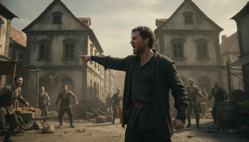 Illustration of a plague o' both your houses: a curse on both sides of a conflict