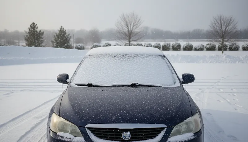 Illustration of windshield: The front window of a vehicle.