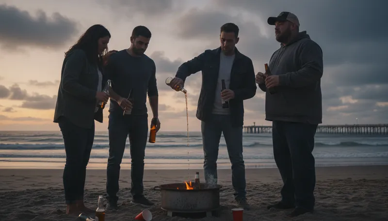 Illustration of pour one out: To honor someone by spilling a drink.