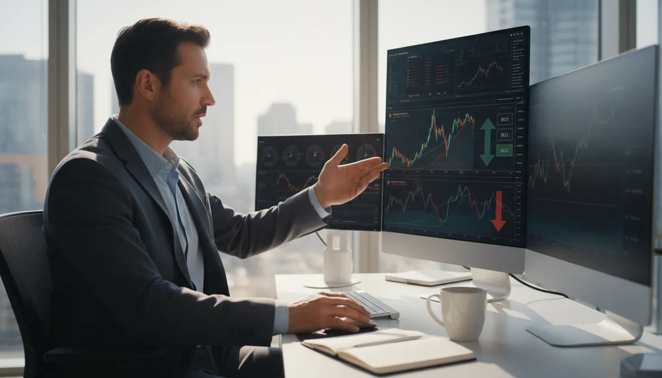 CFD 的插圖：Contract for difference in trading.