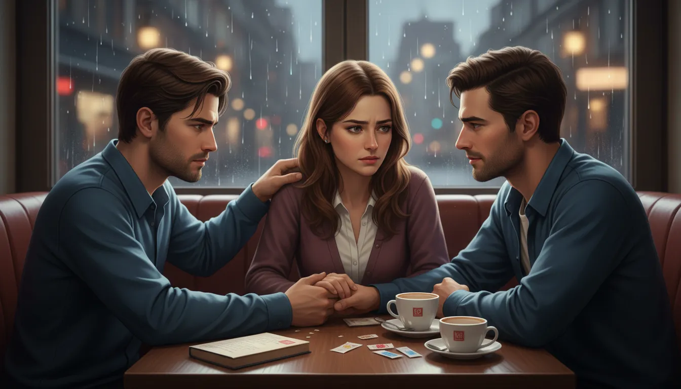 Illustrazione di eternal triangle: a love relationship involving three people