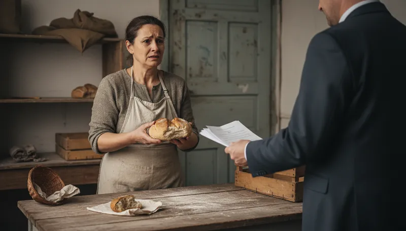 Illustration of take the bread out of someone's mouth: deprive someone of their livelihood