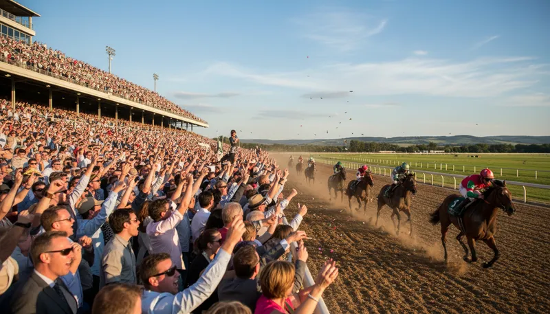 Illustration of derby: A race, especially involving horses.
