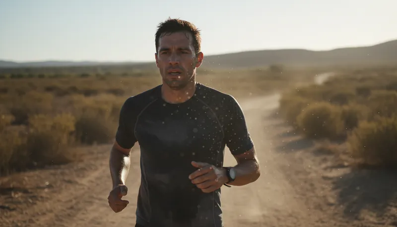 Illustration of perspiration: Sweat produced by the body.