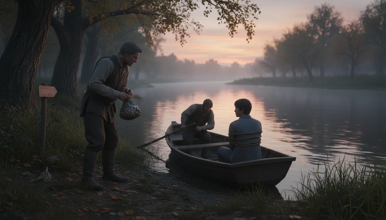 Иллюстрация sell down the river: to betray someone for personal gain