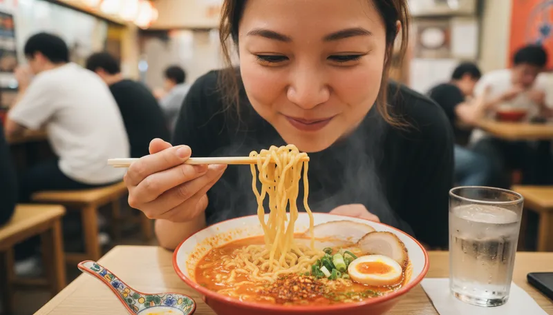 Illustration of ramen: A type of Japanese noodle dish.