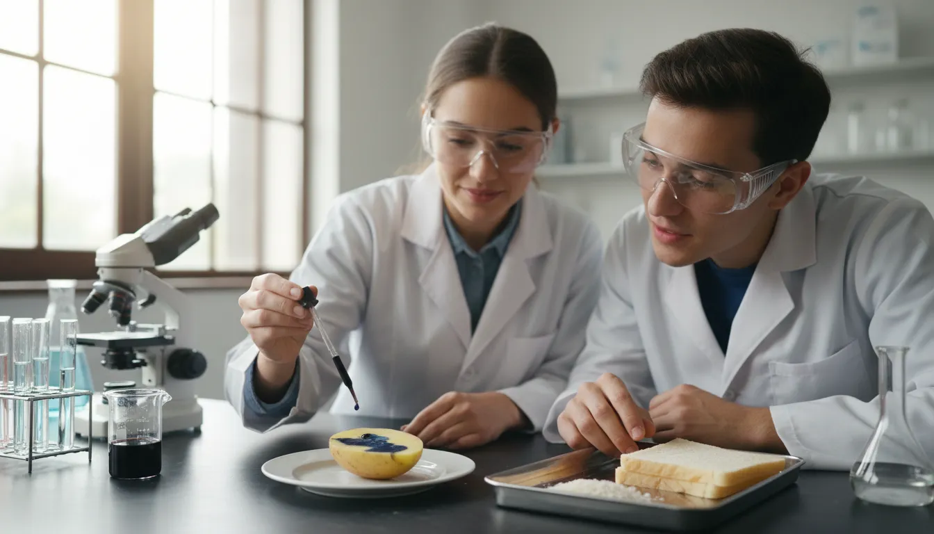 Ilustrasi starch: A carbohydrate found in many foods.