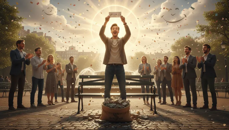 Illustration of the gods smile on someone: divine favor is granted to a person