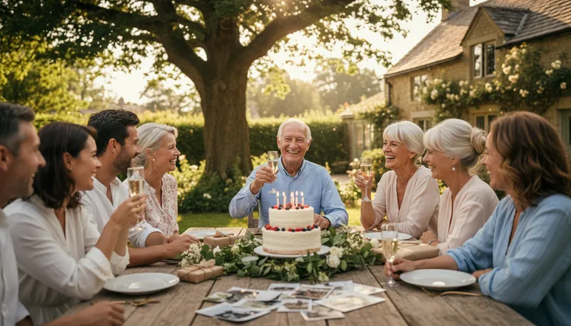 Illustration of three score and ten: seventy years, often referring to a lifespan