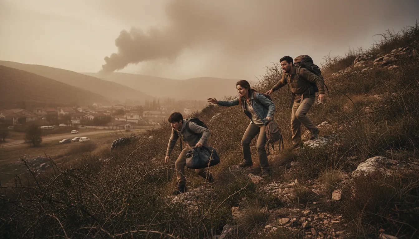 Ilustrasi take to the hills: to escape or hide quickly
