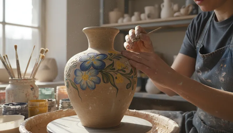 Illustration of ceramic: A hard, brittle material made from clay.