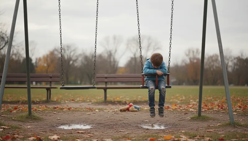 Illustration of lonely: Feeling sad because of being alone.