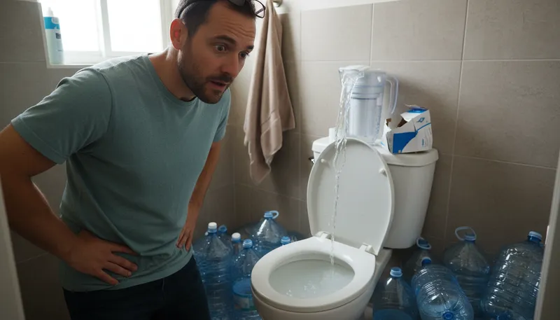 Illustration of white pee: Urine that appears unusually pale or clear.
