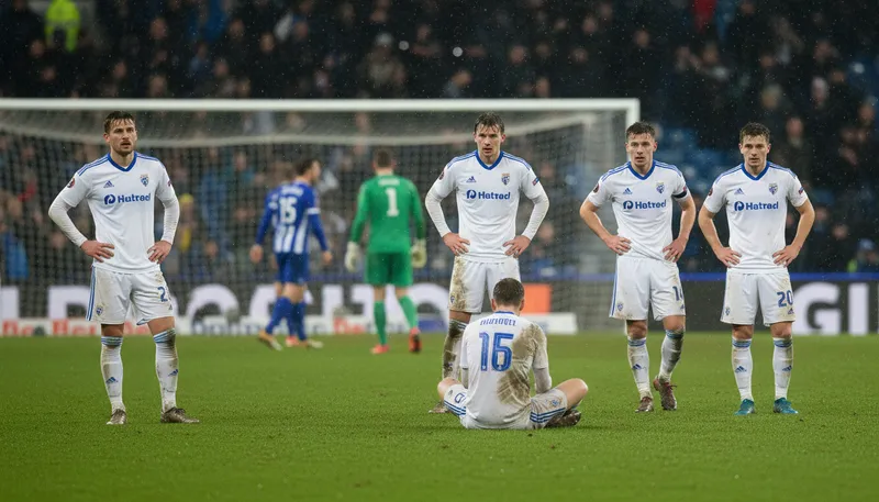 Illustration of on the back foot: in a defensive or disadvantaged position