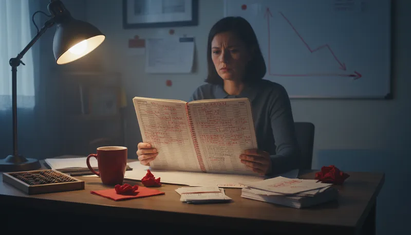 Illustration of in the red: having a negative balance or debt.